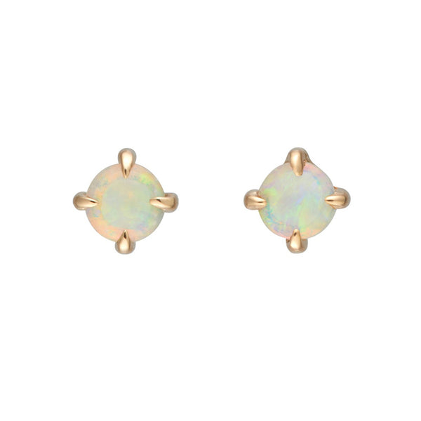 E102 18k gold vermeil opal stud earrings