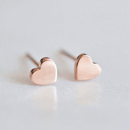 Annabella dainty heart stud earrings