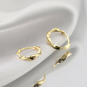 Ariel 18k gold vermeil twisted hoop earrings