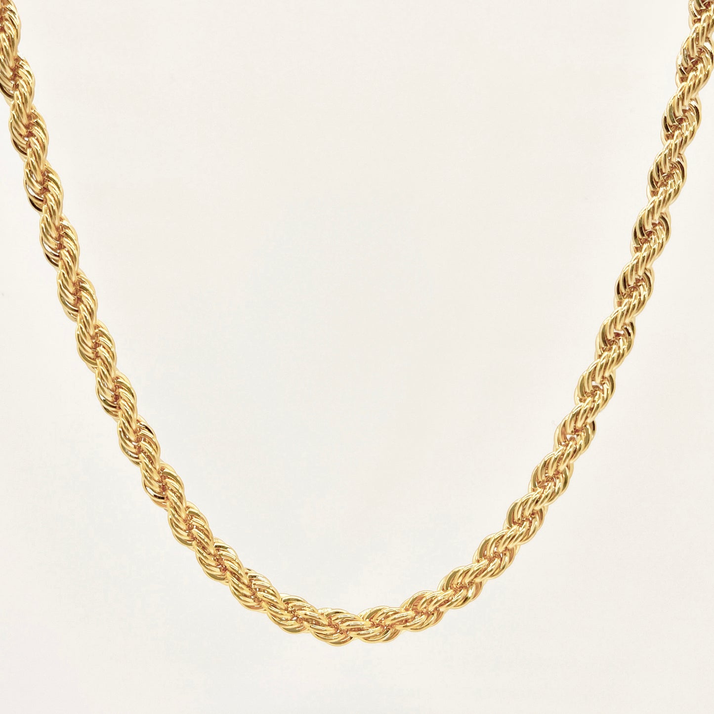 Ava gold twisted rope chain necklace