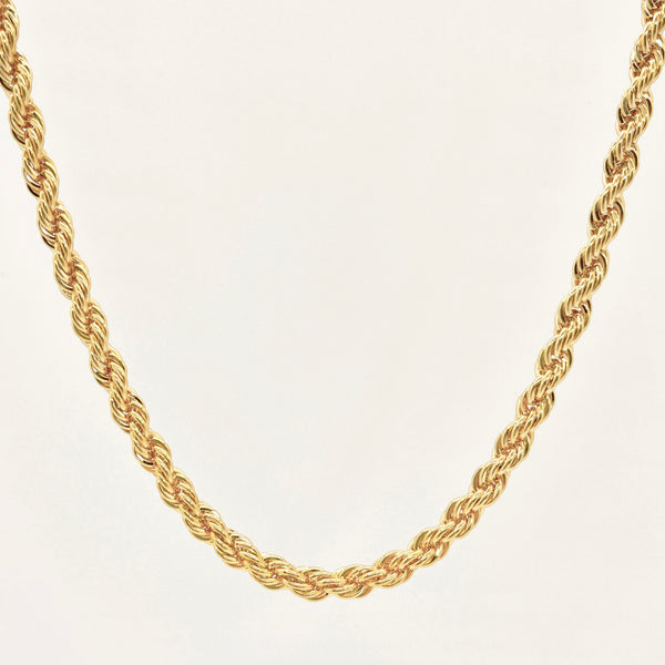 Ava 18k gold filled twisted rope chain link necklace
