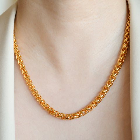 Ella gold rolo chain link necklace