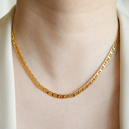 Chloe gold chain necklace, flat necklace, gold necklace