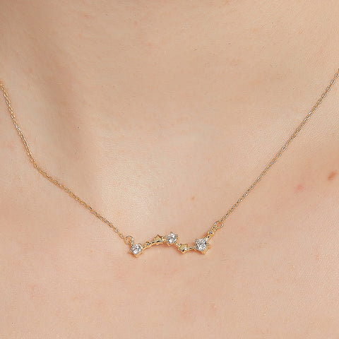Evageline 18k gold vermeil northern star big dipper charm necklace