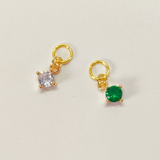 C002 dainty solitaire crystal charm