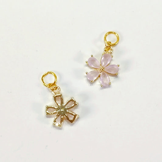 C001 pink sakura flower charm