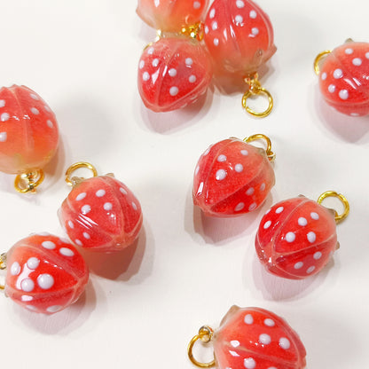 C018 cute red strawberry charm