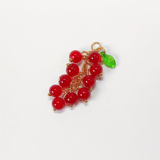 C020 red grapes cluster dangle charm