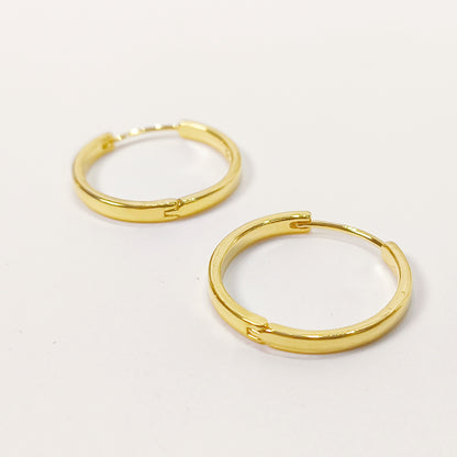 E133 gold flat rim hoops