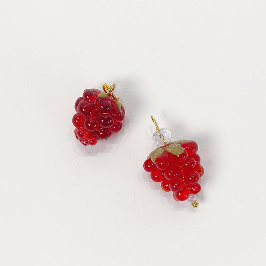 C012 raspberry dangle charm