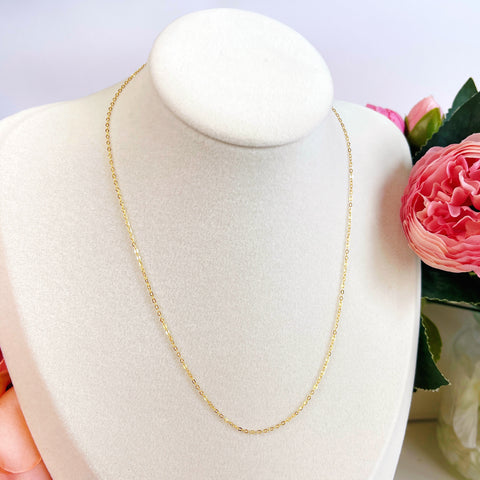 N027 18k gold vermeil minimalist choker chain link necklace
