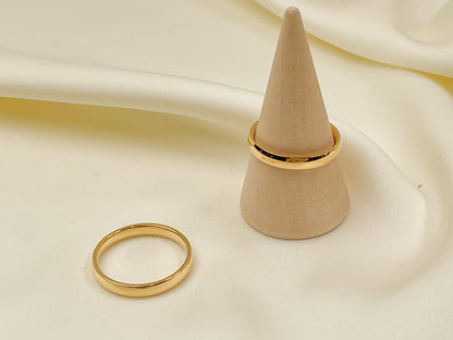 Brielle 18k gold vermeil minimalist gold ring band