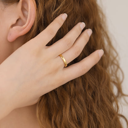 Brielle 18k gold vermeil minimalist gold ring band