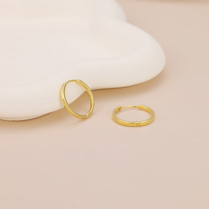 E133 gold flat rim hoops