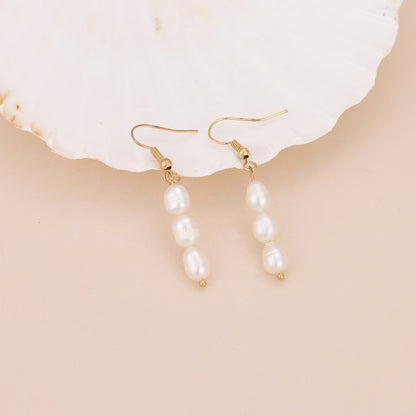 E160 fresh water pearl dangle earrings