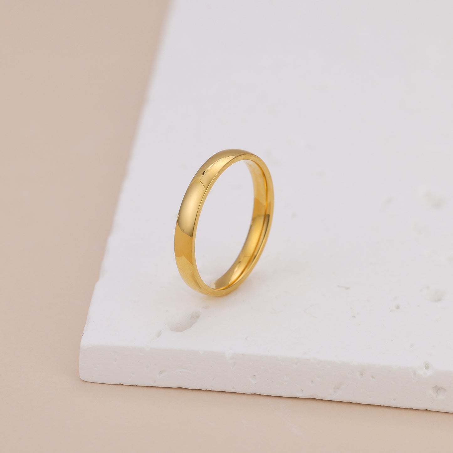 Brielle 18k gold vermeil minimalist gold ring band