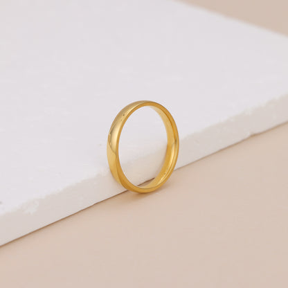 Brielle 18k gold vermeil minimalist gold ring band