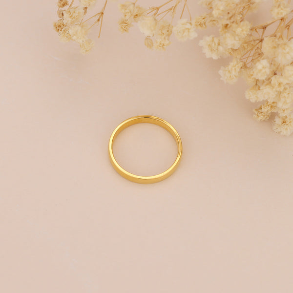 Brielle 18k gold vermeil minimalist gold ring band