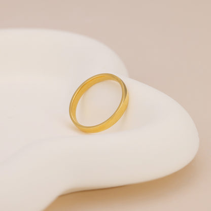 Brielle 18k gold vermeil minimalist gold ring band