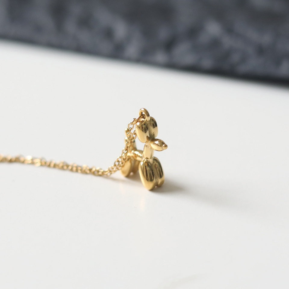 Camilie balloon puppy dog pendant Necklace