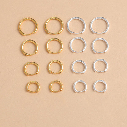 E163 gold huggie hoop earrings for everyday