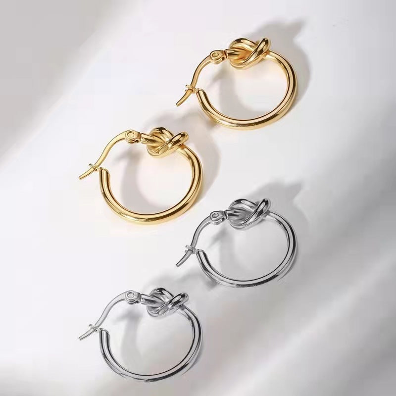 Molly love knot hoop earring