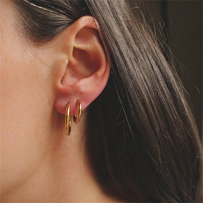 Gianna classic gold hoops