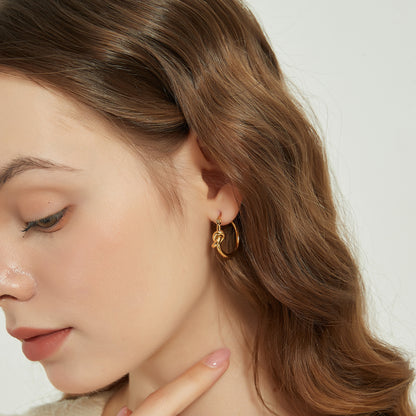 Molly love knot hoop earring