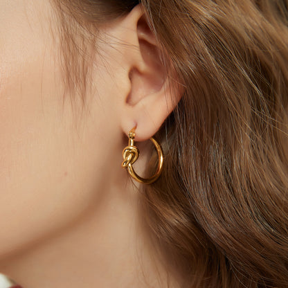 Molly love knot hoop earring