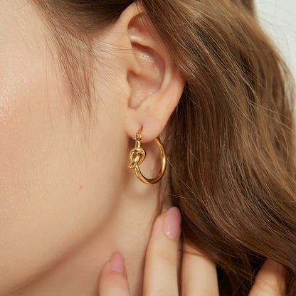 Molly love knot hoop earring