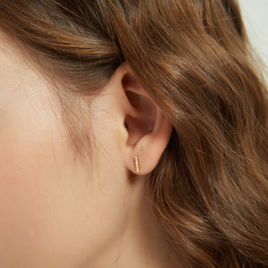 Juliana 18k gold vermeil CZ straight rod Stud earrings