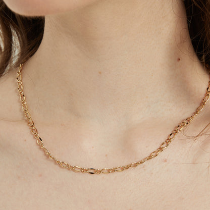 Caroline gold rolo chain link necklace