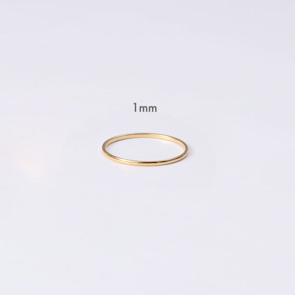 Brielle 18k gold vermeil minimalist gold ring band