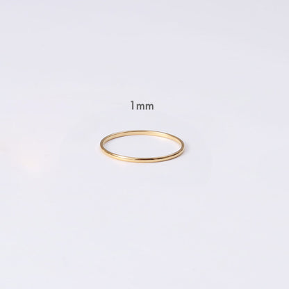 Brielle 18k gold vermeil minimalist gold ring band