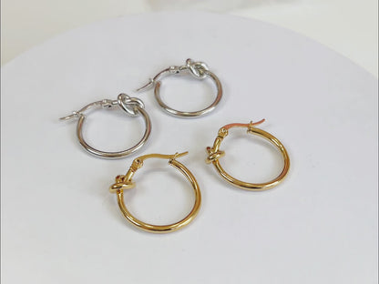 Molly love knot hoop earring