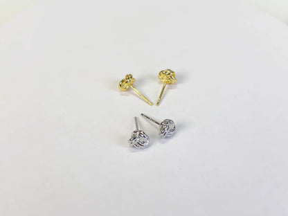 E171 dainty love knot stud earrings