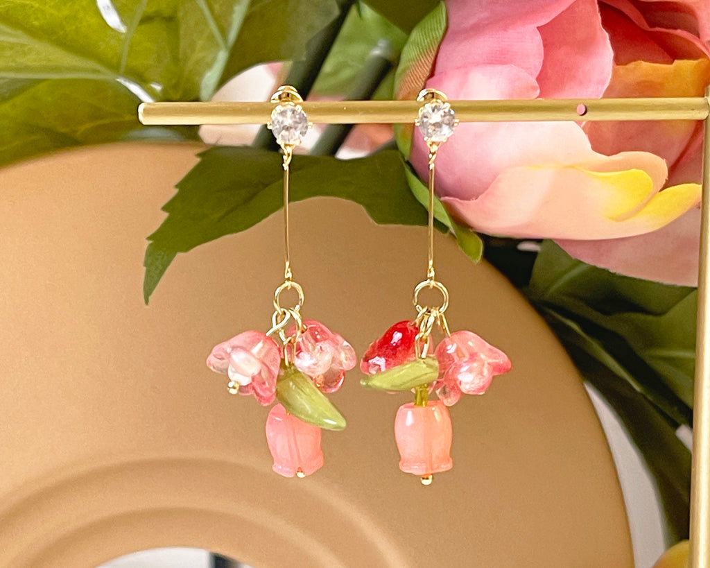 Lily hot sale flower earrings